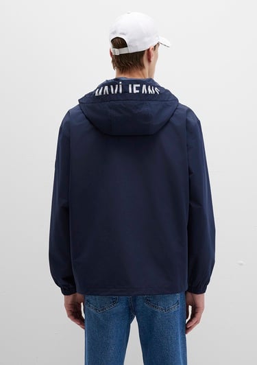  Mavi Kapüşonlu Lacivert Ceket Oversize / Geniş Kesim 0110641-86623