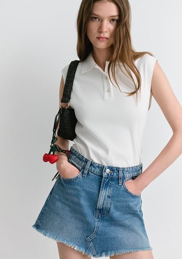  Mavi Tiera Classic Denim Puslu Indigo Mavi Jean Etek 1310654-89730