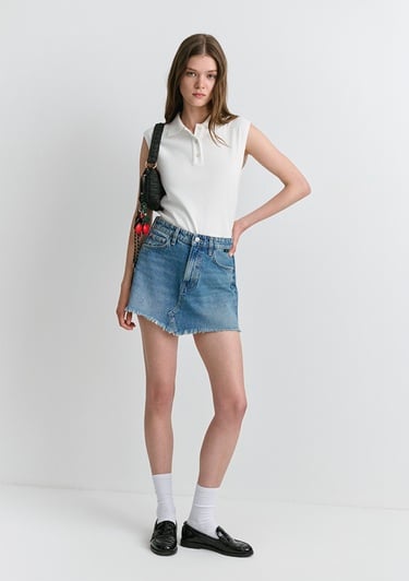  Mavi Tiera Classic Denim Puslu Indigo Mavi Jean Etek 1310654-89730