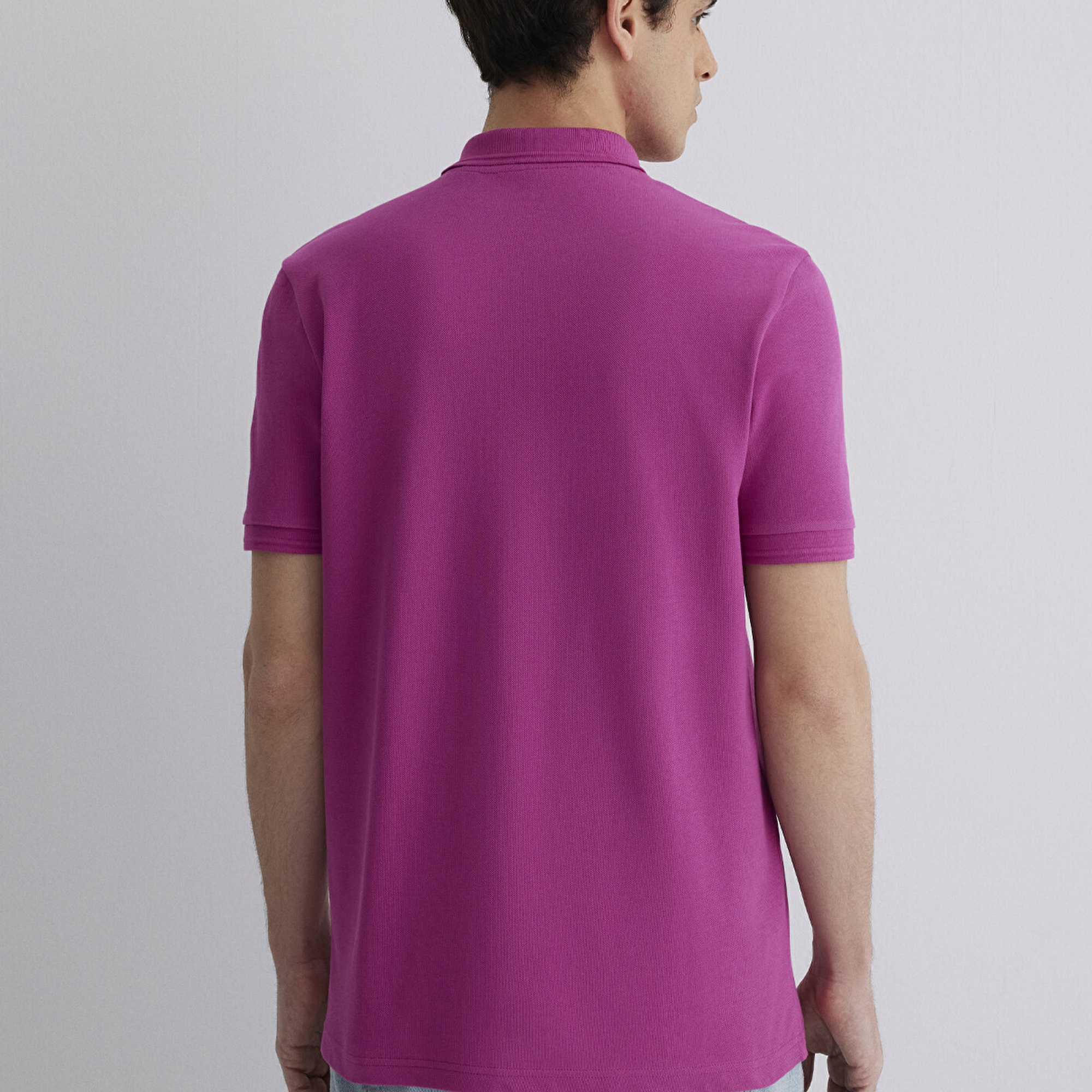 Mavi Pembe Polo Tişört Slim Fit / Dar Kesim 064946-70934