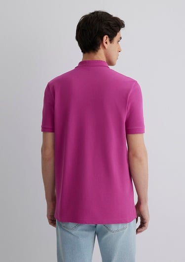  Mavi Pembe Polo Tişört Slim Fit / Dar Kesim 064946-70934