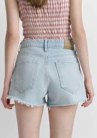  Mavi Tyra 90lar Buz Mavi Jean Şort 1410011-89737