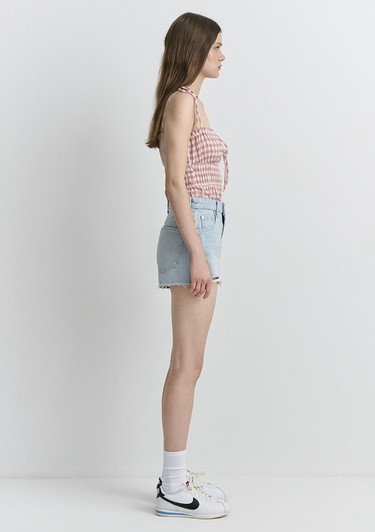  Mavi Tyra 90lar Buz Mavi Jean Şort 1410011-89737