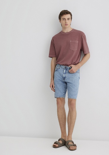  Mavi Lucas Street Vintage Açık Mavi Jean Şort 0412607-90388