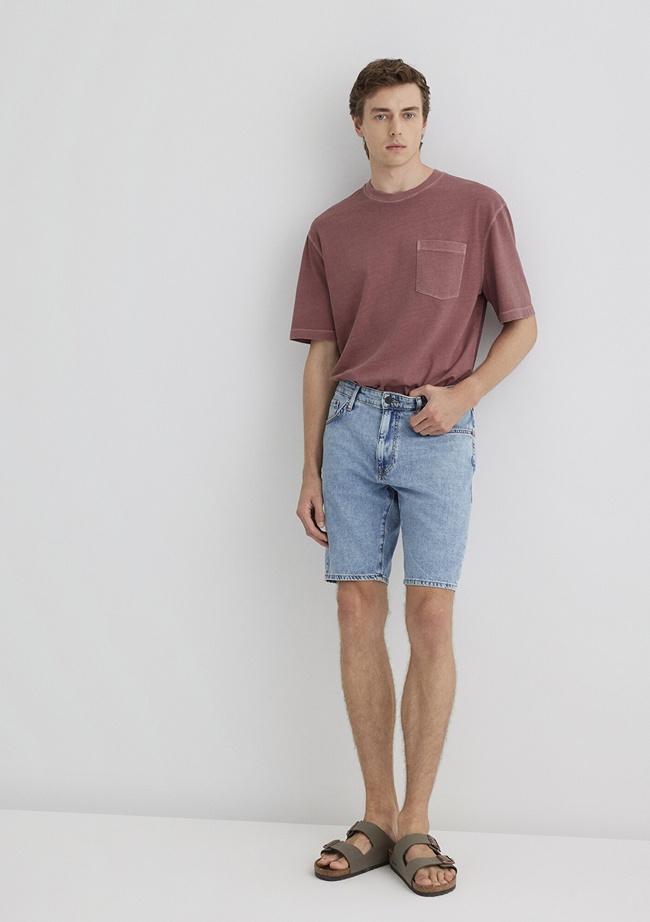  Mavi Lucas Street Vintage Açık Mavi Jean Şort 0412607-90388