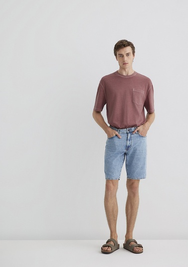  Mavi Lucas Street Vintage Açık Mavi Jean Şort 0412607-90388