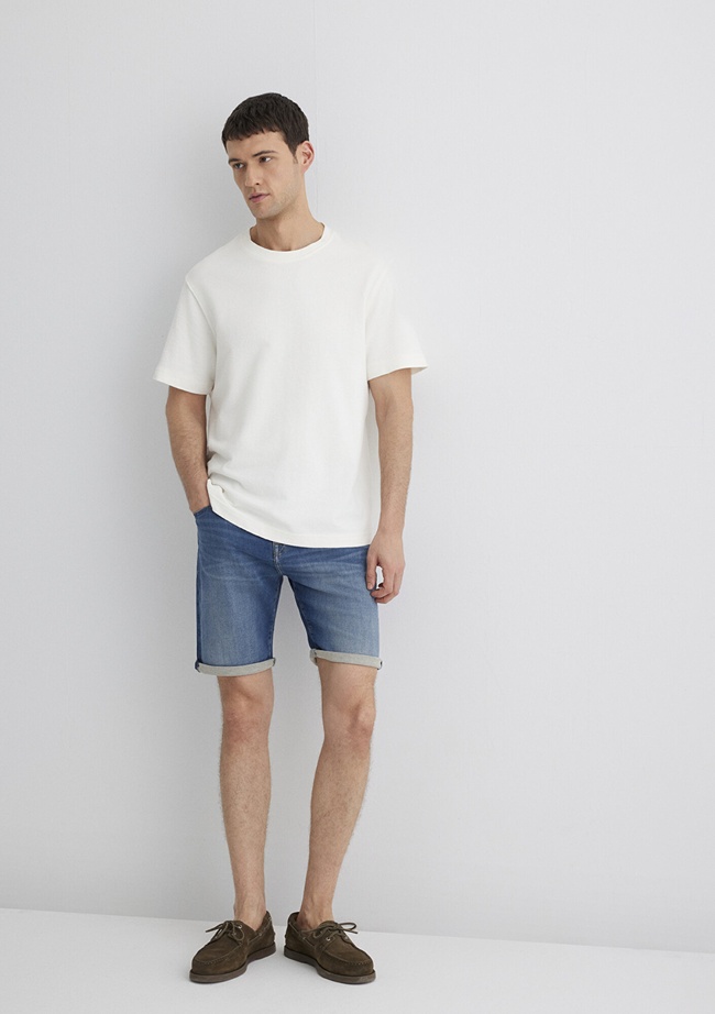  Mavi Brian Sporty Koyu Mavi Jean Şort 0418490389