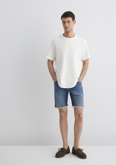  Mavi Brian Sporty Koyu Mavi Jean Şort 0418490389