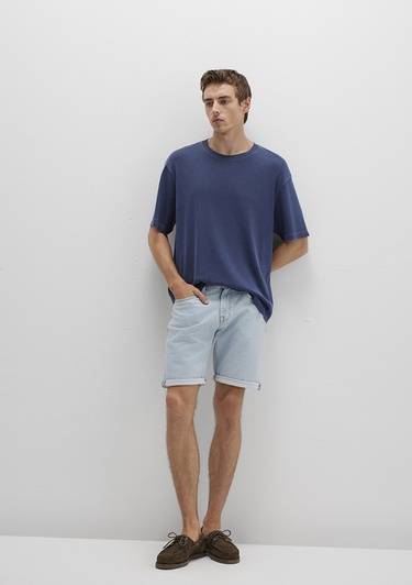  Mavi Brian 90lar Buz Mavi Jean Şort 0418489808