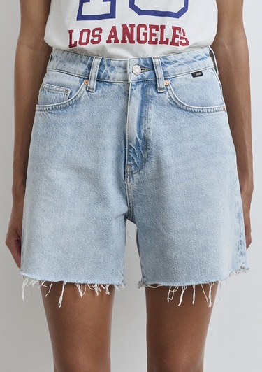  Mavi Millie 90lar Açık Mavi Jean Şort 1458989752