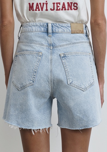  Mavi Millie 90lar Açık Mavi Jean Şort 1458989752