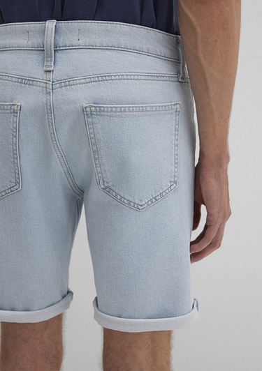  Mavi Brian 90lar Buz Mavi Jean Şort 0418489808