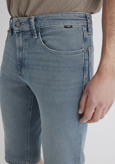  Mavi Nicholas Mavi Premium Vintage Puslu Indigo Jean Şort 0416089816