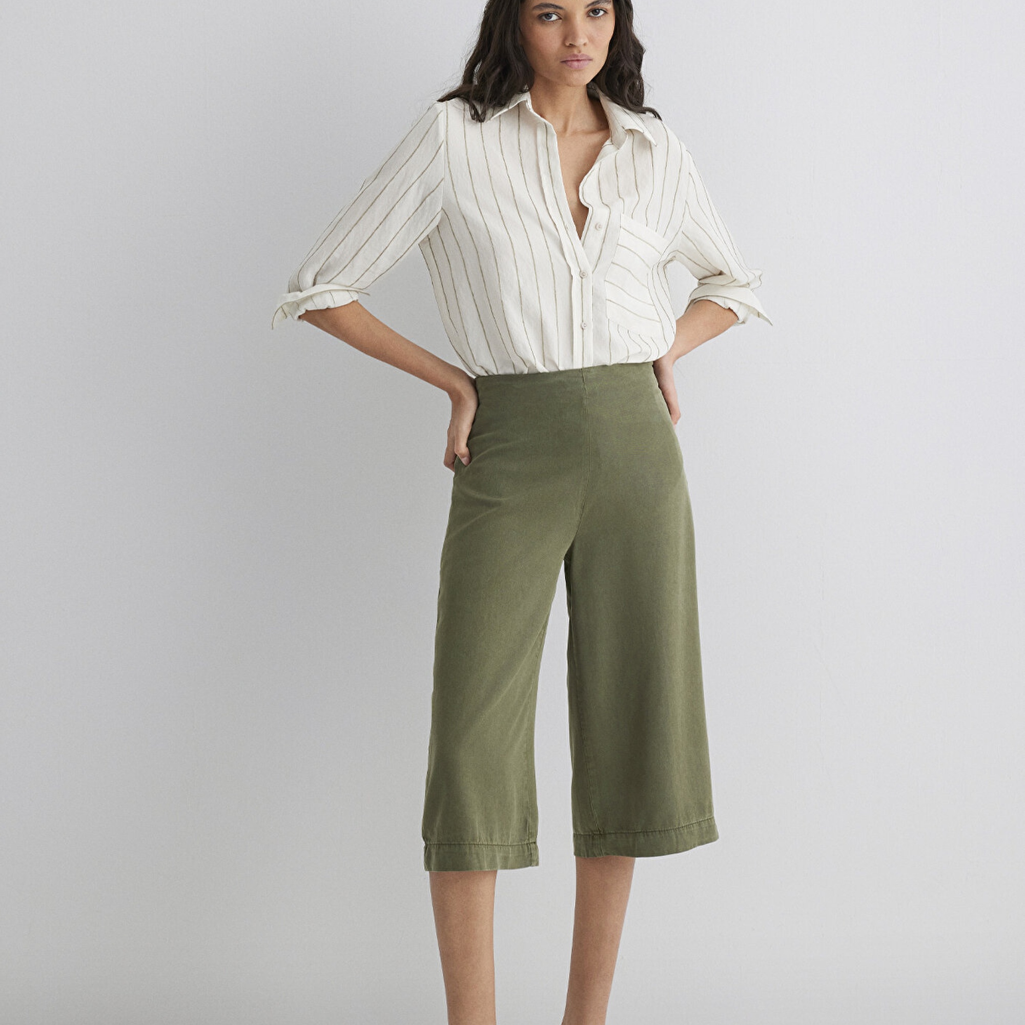 Mavi Haki Kısa Pantolon 1010794-71561