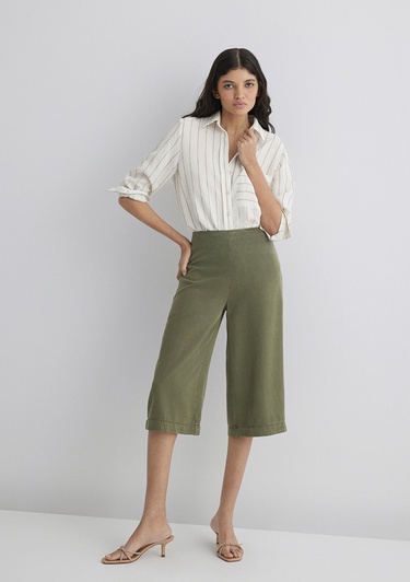  Mavi Haki Kısa Pantolon 1010794-71561