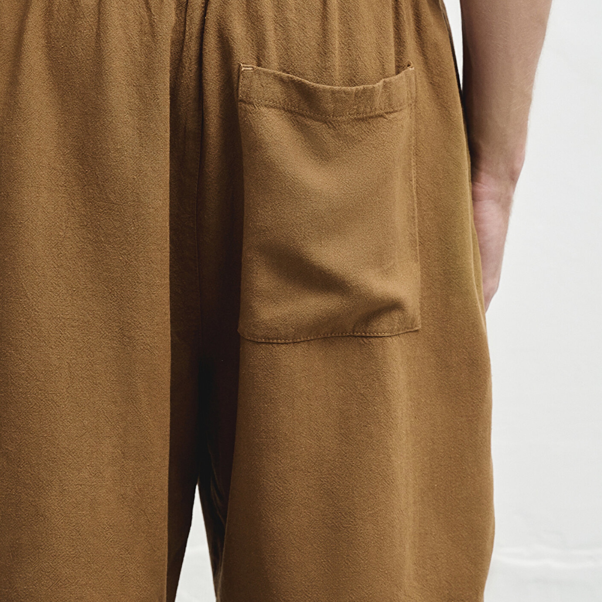 Mavi Keten Karışımlı Kahverengi Şort 0410299-82337