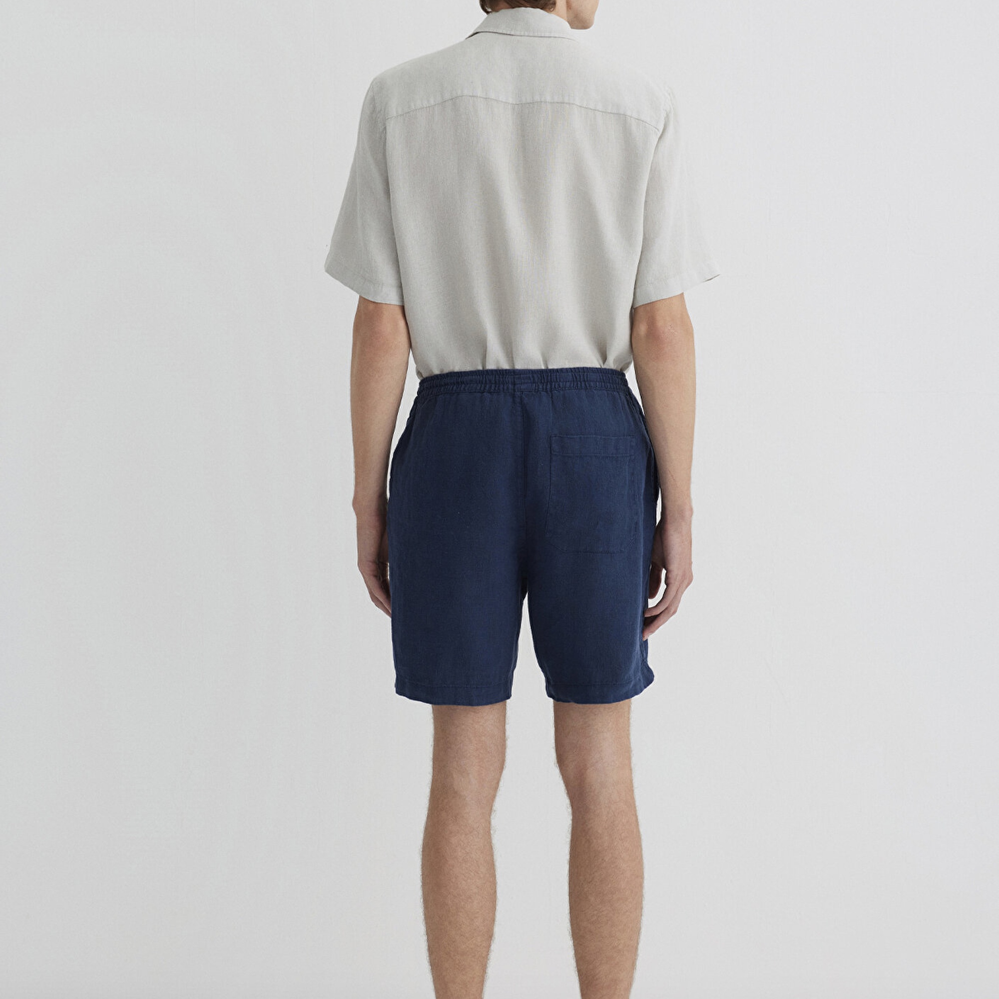 Mavi Lacivert Keten Şort  0410103-82183