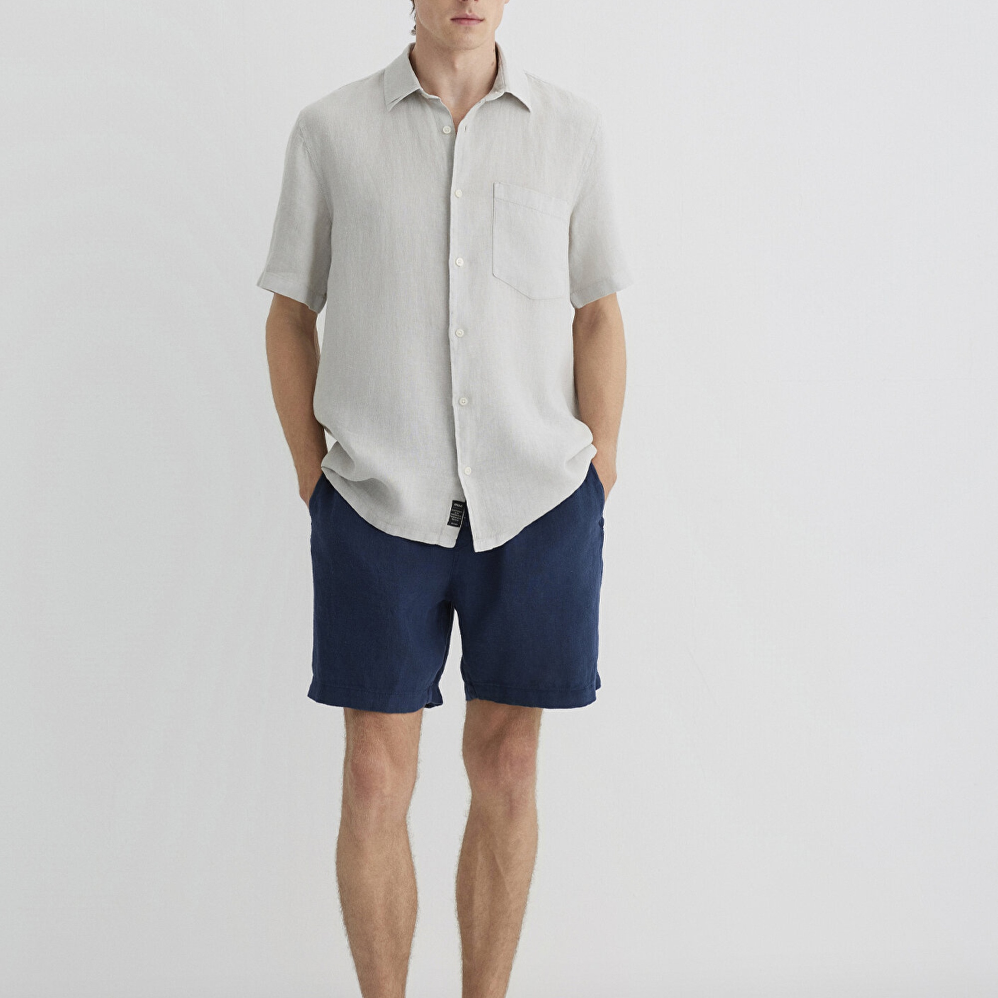 Mavi Lacivert Keten Şort  0410103-82183