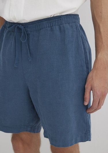  Mavi Mavi Keten Şort 0410103-89798