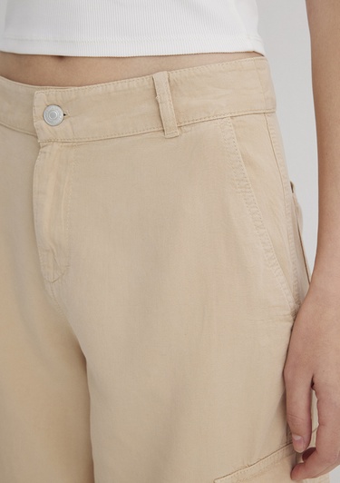  Mavi Kahverengi Kargo Şort 1410233-87119