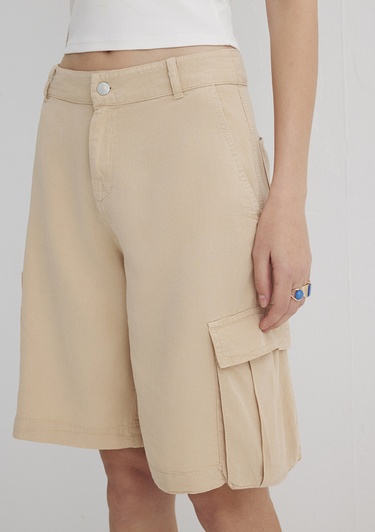 Mavi Kahverengi Kargo Şort 1410233-87119