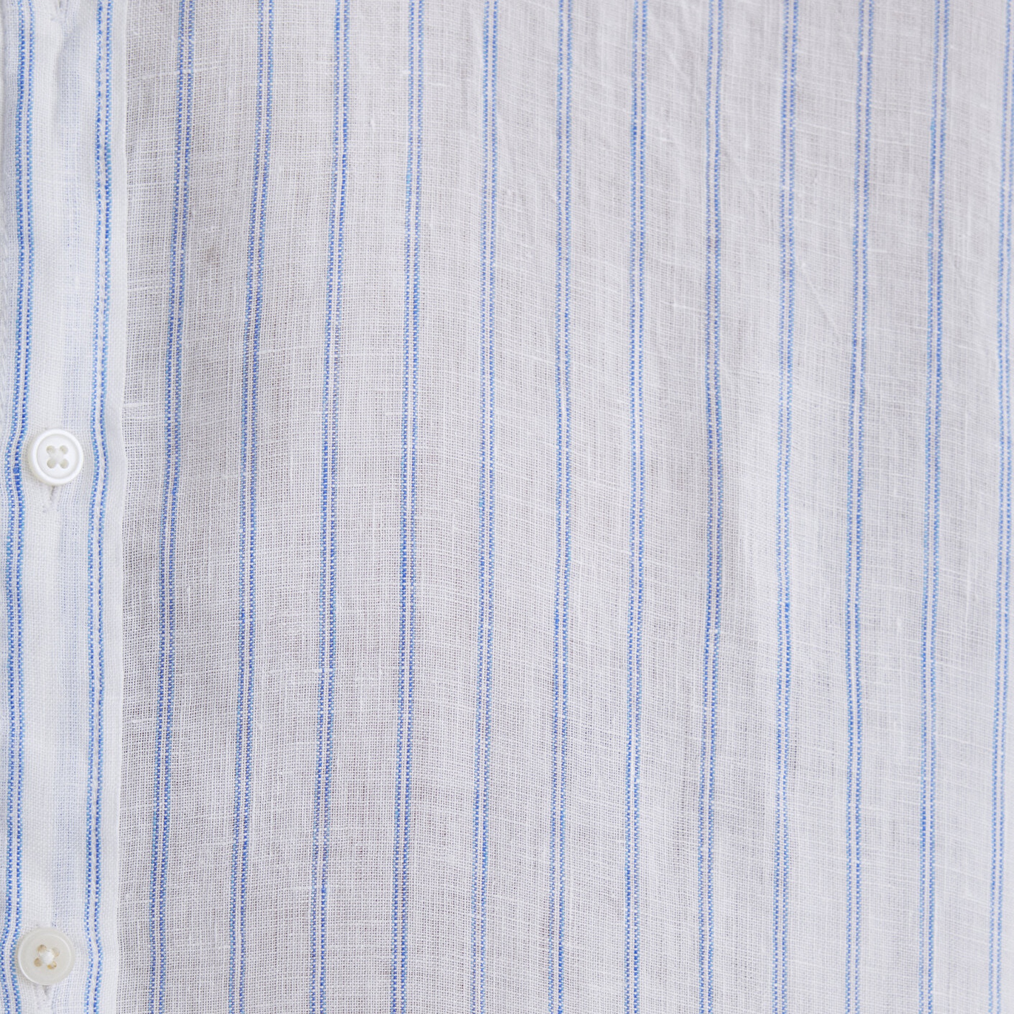 Mavi Çizgili Keten Gömlek Regular Fit / Normal Kesim 0211633-90794