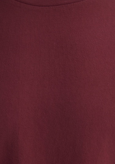  Mavi Baskılı Bordo Tişört Loose Fit / Bol Rahat Kesim 0612629-70423