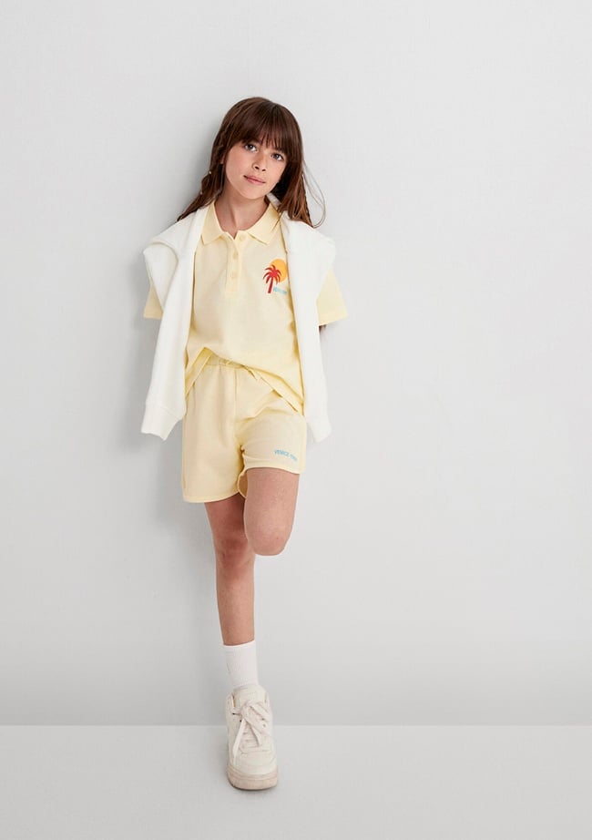  Mavi Venice 1991 Baskılı Sarı Şort 7410006-89143