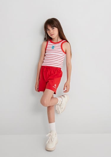  Mavi Mavi Jeans Baskılı Kırmızı Şort 7410007-84531