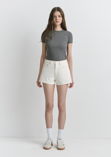  Mavi Rosie 90lar Beyaz Jean Şort 1447489739