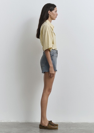  Mavi Rosie 90lar Puslu Indigo Mavisi Jean Şort 1447489740