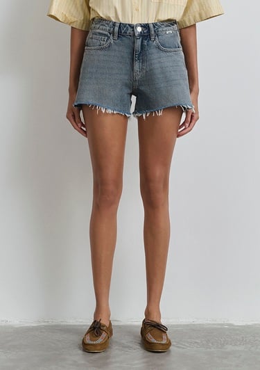  Mavi Rosie 90lar Puslu Indigo Mavisi Jean Şort 1447489740