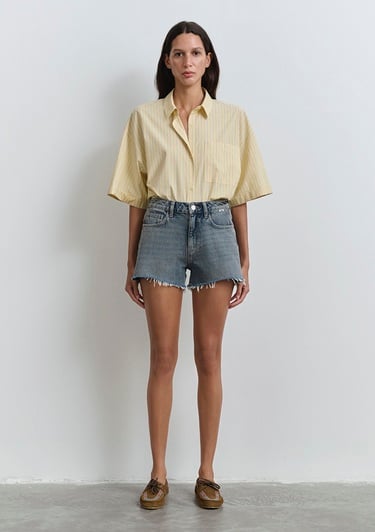  Mavi Rosie 90lar Puslu Indigo Mavisi Jean Şort 1447489740