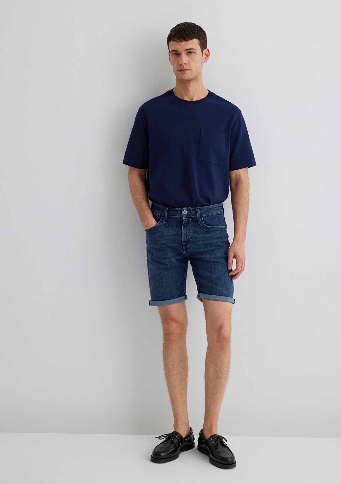 Mavi Brian Premium Blue Koyu Vintage Mavi Jean Şort 0418489817