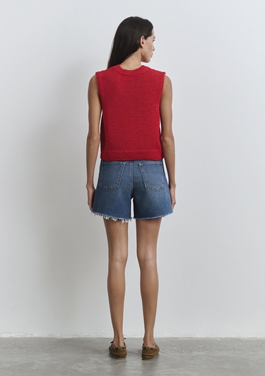  Mavi Millie 90lar Koyu Mavi Jean Şort 1458989751