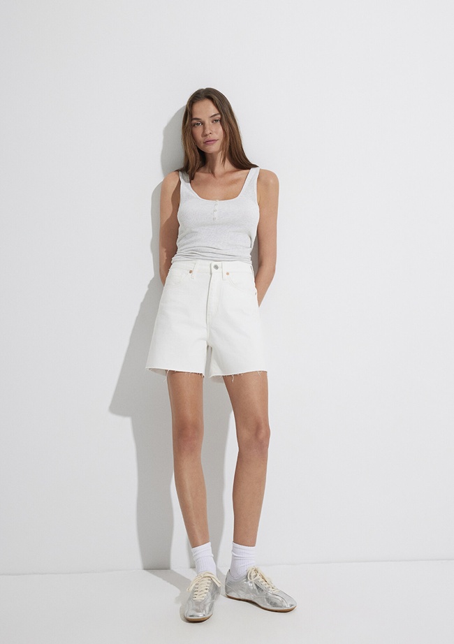  Mavi Millie 90lar Beyaz Jean Şort 1458989753