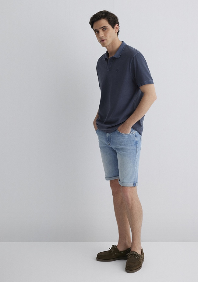  Mavi Brian 90lar Canlı Mavi Jean Şort 0418489818