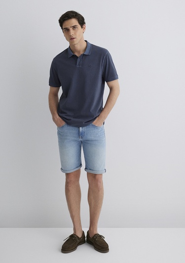  Mavi Brian 90lar Canlı Mavi Jean Şort 0418489818