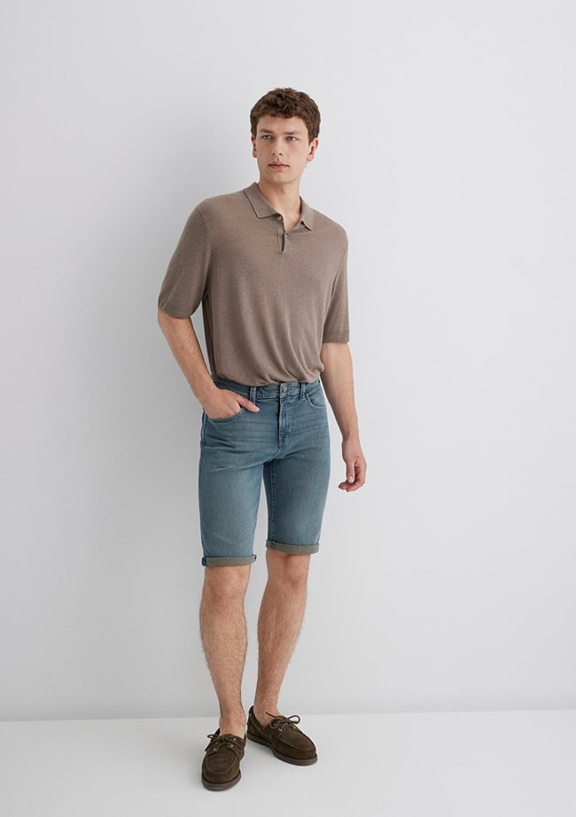  Mavi Nicholas Mavi Premium Vintage Puslu Indigo Jean Şort 0416089816