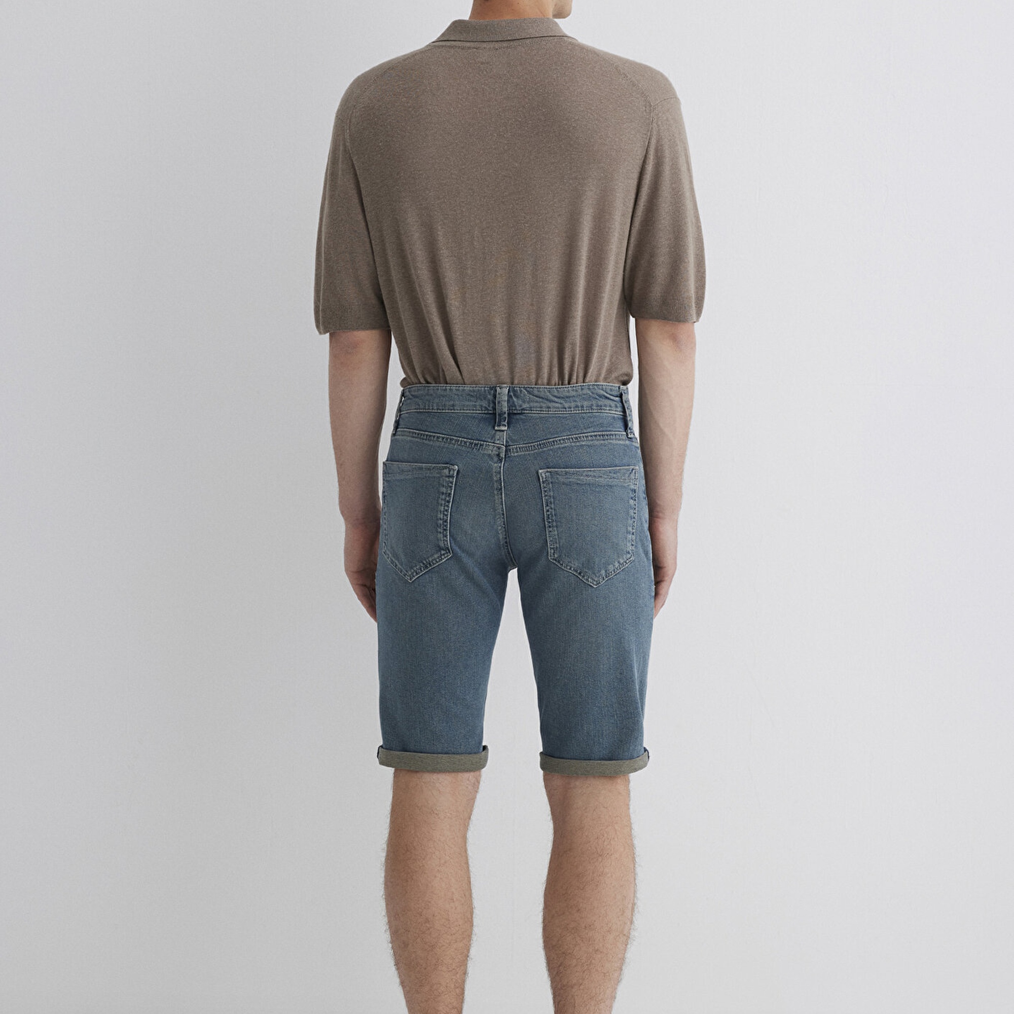 Mavi Nicholas Mavi Premium Vintage Puslu Indigo Jean Şort 0416089816