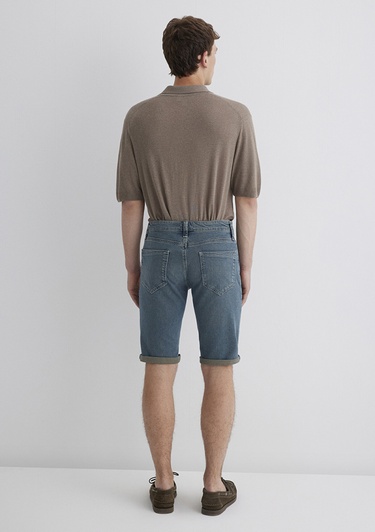  Mavi Nicholas Mavi Premium Vintage Puslu Indigo Jean Şort 0416089816