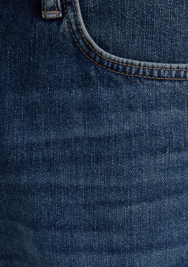  Mavi Lucas Street Gölgeli Koyu Mavi Jean Şort 0412607-89929