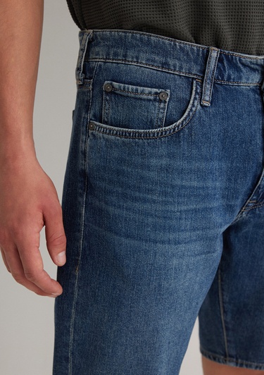  Mavi Lucas Street Gölgeli Koyu Mavi Jean Şort 0412607-89929