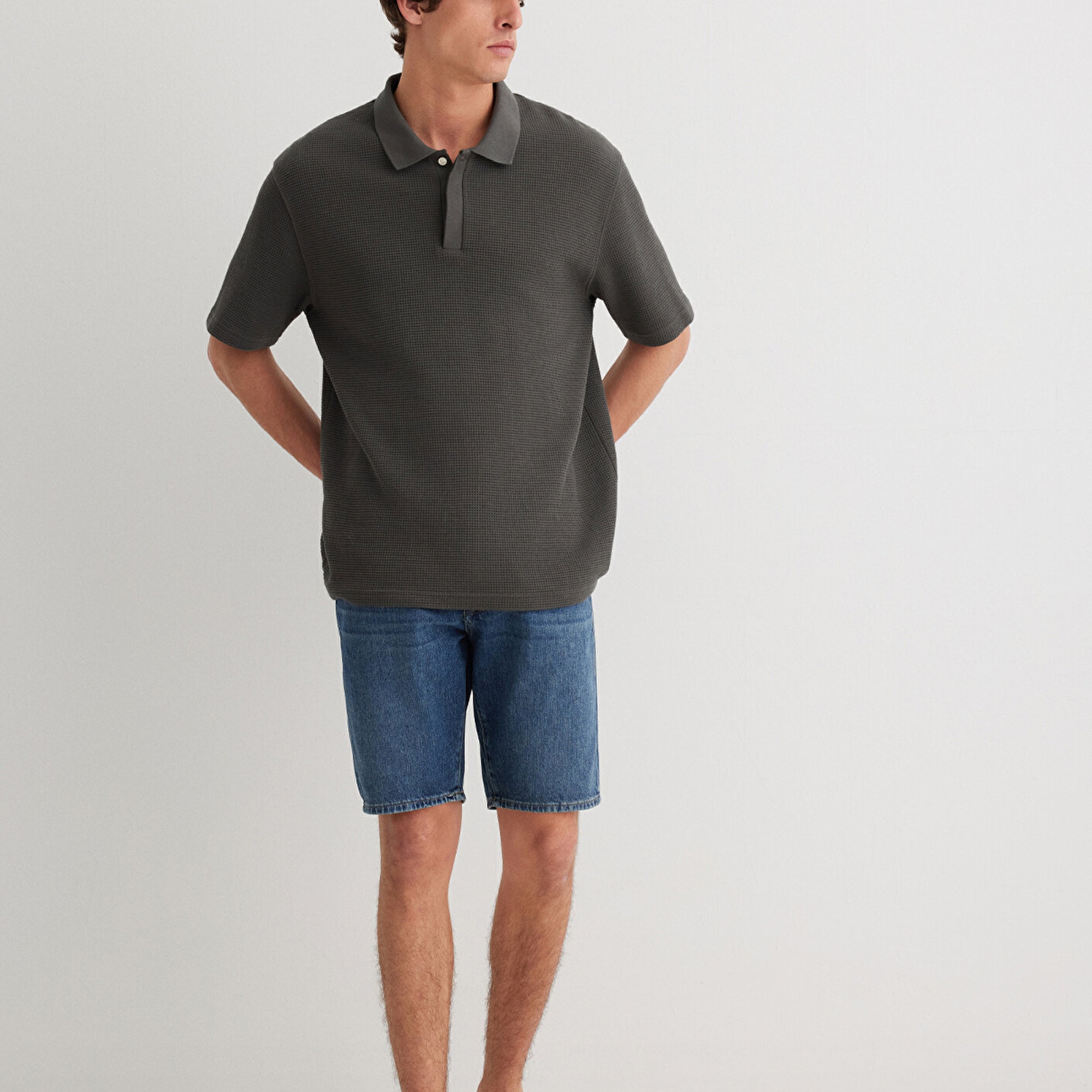 Mavi Lucas Street Gölgeli Koyu Mavi Jean Şort 0412607-89929