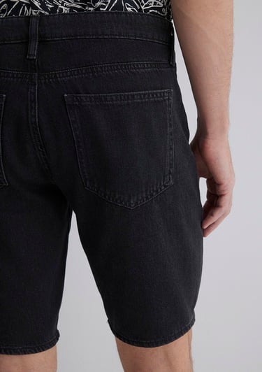  Mavi Lucas Street Koyu Gri Jean Şort 0412607-89928