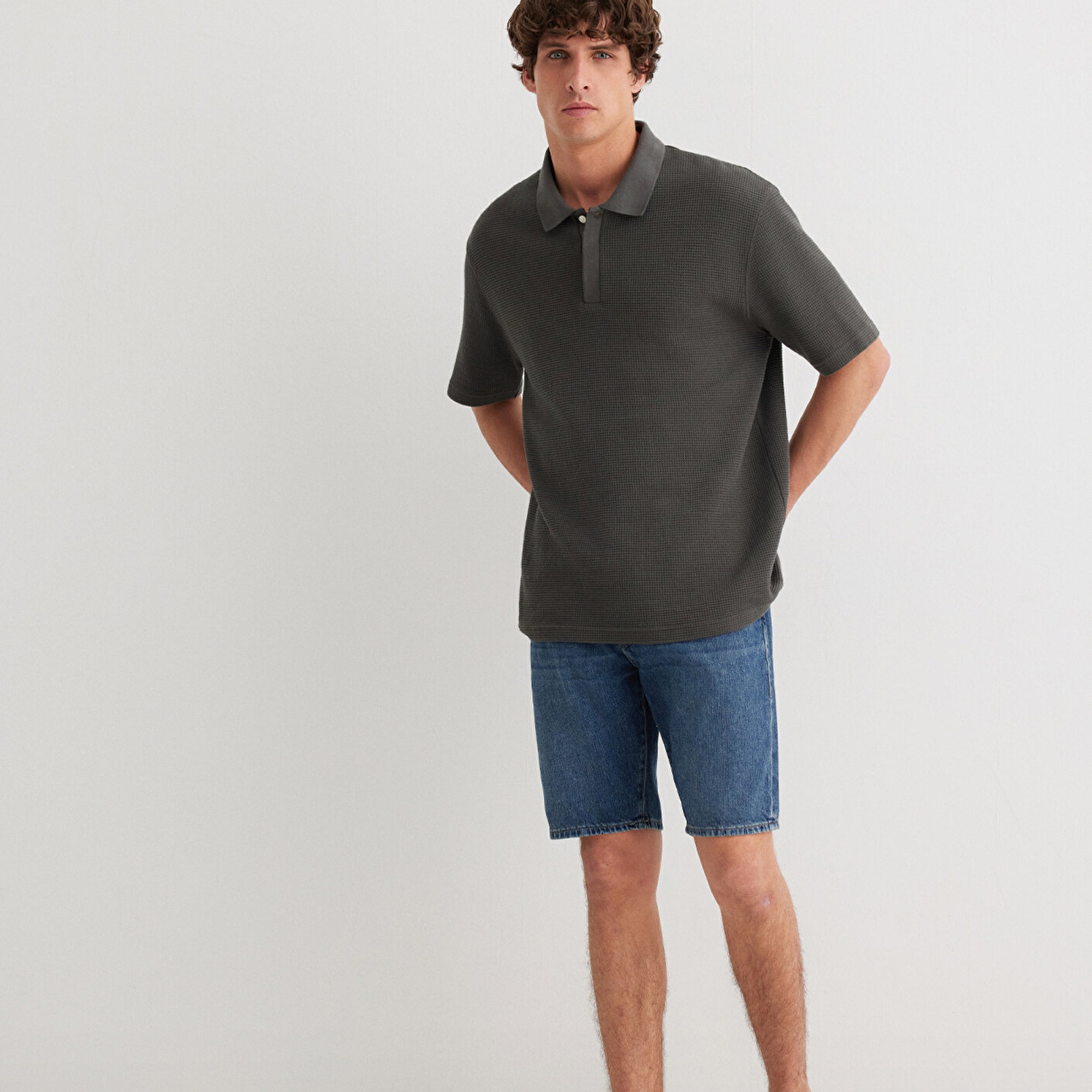 Mavi Lucas Street Gölgeli Koyu Mavi Jean Şort 0412607-89929