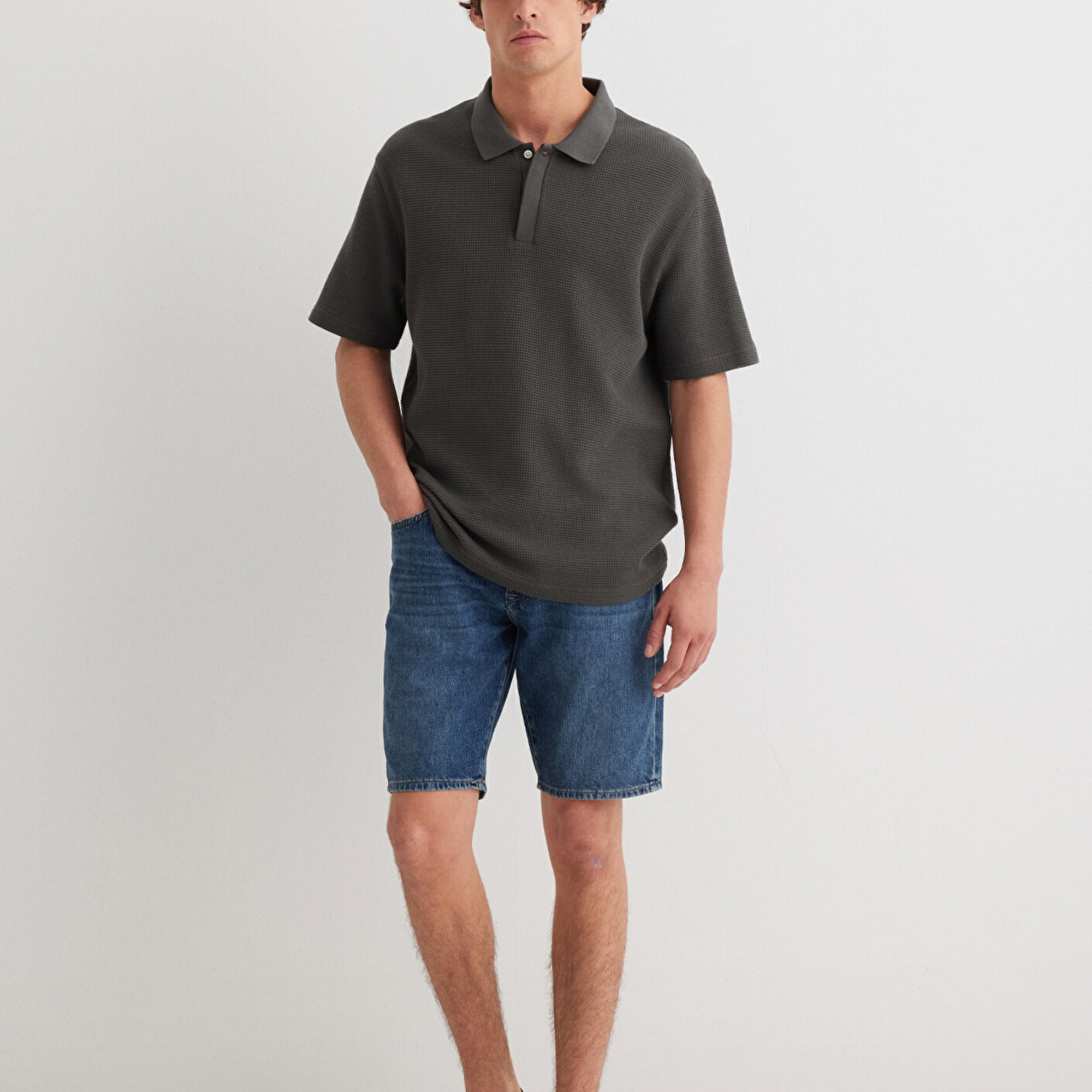 Mavi Lucas Street Gölgeli Koyu Mavi Jean Şort 0412607-89929