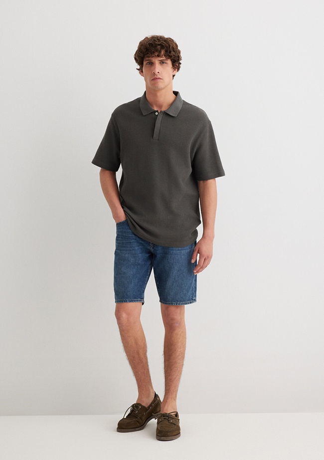  Mavi Lucas Street Gölgeli Koyu Mavi Jean Şort 0412607-89929