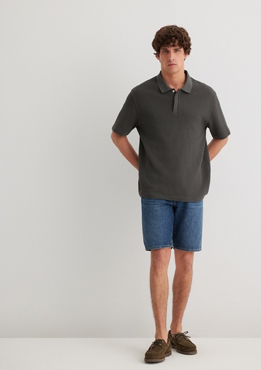  Mavi Lucas Street Gölgeli Koyu Mavi Jean Şort 0412607-89929