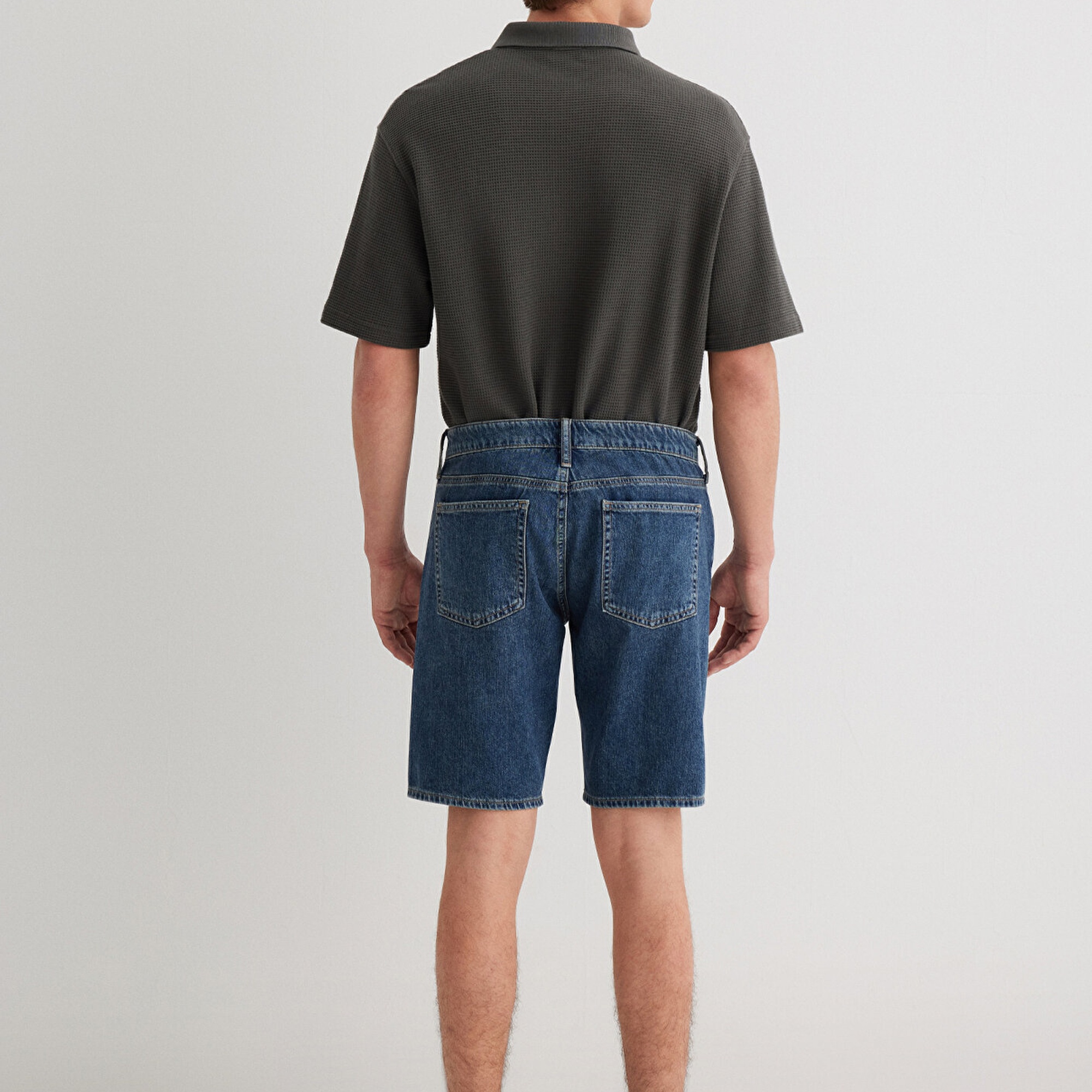 Mavi Lucas Street Gölgeli Koyu Mavi Jean Şort 0412607-89929